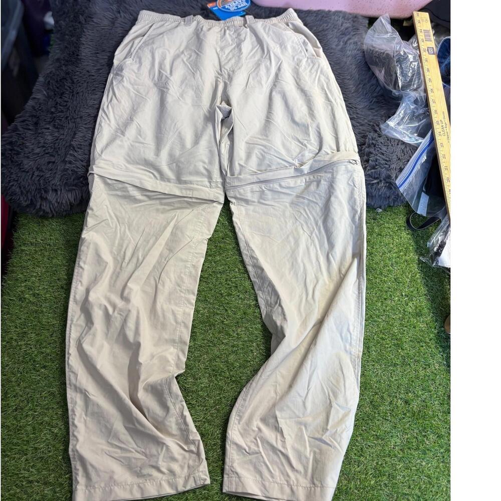 Columbia Convertible Cargo Hiking‎ Pants Mens 32x32 Outdoor Beige Zip Off Shorts